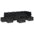 Garden Sofa Set with Cushion 8 pcs Black Poly rattan