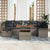Garden Sofa Set with Cushion 8 pcs Grey Poly rattan