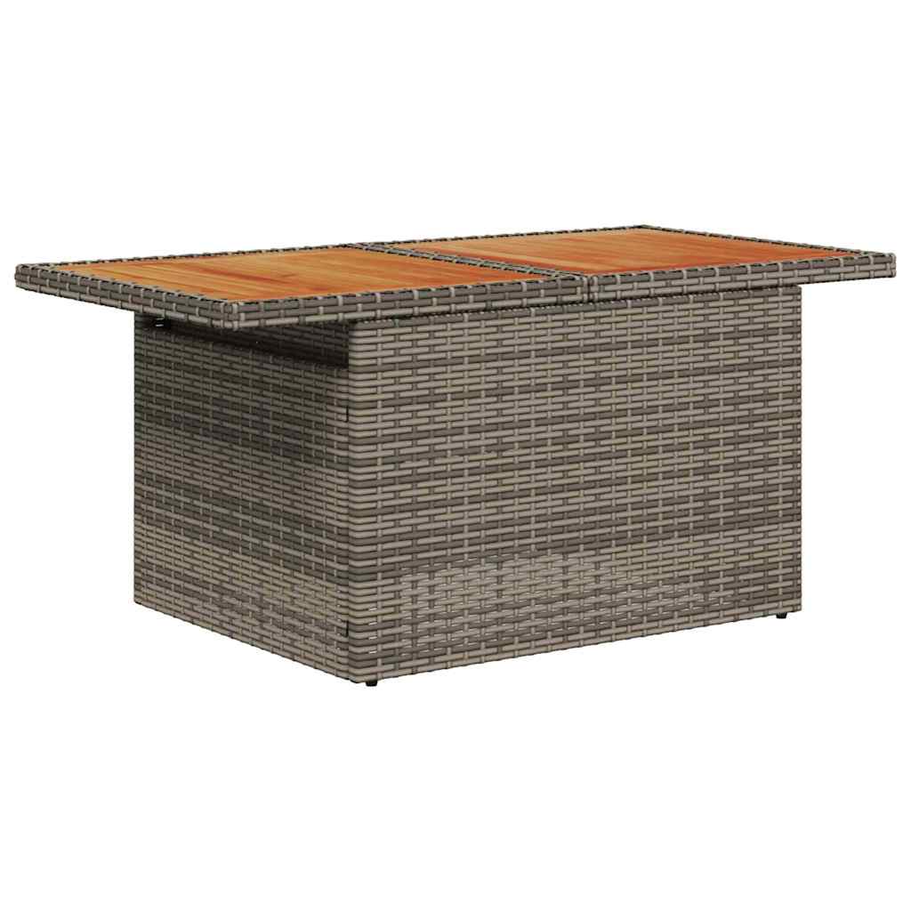 Garden Sofa Set with Cushion 8 pcs Grey Poly rattan