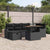 Garden Sofa Set with Cushion 7 pcs Black Poly rattan