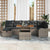 Garden Sofa Set with Cushion 8 pcs Grey Poly rattan