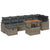 Garden Sofa Set with Cushion 8 pcs Grey Poly rattan