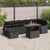 Garden Sofa Set with Cushion 8 pcs Black Poly rattan