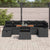 Garden Sofa Set with Cushion 8 pcs Black Poly rattan