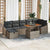 Garden Sofa Set with Cushion 8 pcs Grey Poly rattan