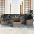 Garden Sofa Set with Cushion 8 pcs Grey Poly rattan