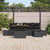 Garden Sofa Set with Cushion 6 pcs Black Poly rattan