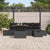 Garden Sofa Set with Cushion 6 pcs Black Poly rattan