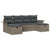 Garden Sofa Set with Cushion 6 pcs Grey Poly rattan