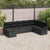 Garden Sofa Set with Cushion 8 pcs Black Poly rattan