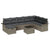 Garden Sofa Set with Cushion 9 pcs Grey Poly rattan