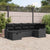 Garden Sofa Set with Cushion 6 pcs Black Poly rattan