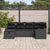 Garden Sofa Set with Cushion 6 pcs Black Poly rattan