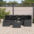 Garden Sofa Set with Cushion 7 pcs Black Poly rattan