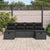 Garden Sofa Set with Cushion 6 pcs Black Poly rattan
