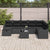 Garden Sofa Set with Cushion 9 pcs Black Poly rattan
