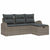 Garden Sofa Set with Cushion 4 pcs Grey Poly rattan
