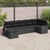 Garden Sofa Set with Cushion 7 pcs Black Poly rattan