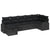Garden Sofa Set with Cushion 7 pcs Black Poly rattan