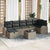 Garden Sofa Set with Cushion 8 pcs Grey Poly rattan