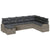 Garden Sofa Set with Cushion 8 pcs Grey Poly rattan