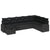 Garden Sofa Set with Cushion 8 pcs Black Poly rattan