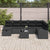 Garden Sofa Set with Cushion 9 pcs Black Poly rattan