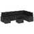 Garden Sofa Set with Cushion 9 pcs Black Poly rattan