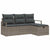 Garden Sofa Set with Cushion 4 pcs Grey Poly rattan