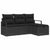 Garden Sofa Set with Cushion 4 pcs Black Poly rattan