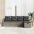 Garden Sofa Set with Cushion 5 pcs Grey Poly rattan