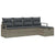 Garden Sofa Set with Cushion 5 pcs Grey Poly rattan
