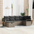 Garden Sofa Set with Cushion 6 pcs Grey Poly rattan