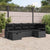 Garden Sofa Set with Cushion 6 pcs Black Poly rattan