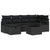 Garden Sofa Set with Cushion 7 pcs Black Poly rattan