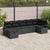 Garden Sofa Set with Cushion 7 pcs Black Poly rattan