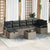 Garden Sofa Set with Cushion 8 pcs Grey Poly rattan