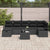 Garden Sofa Set with Cushion 8 pcs Black Poly rattan
