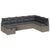 Garden Sofa Set 8 pcs Grey Poly rattan