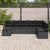 Garden Sofa Set 8 pcs Black Poly rattan