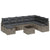 Garden Sofa Set 8 pcs Grey Poly rattan