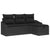 Garden Sofa Set with Cushion 4 pcs Black Poly rattan