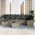 Garden Sofa Set 8 pcs Grey 55 x 62 x 69 cm Poly rattan