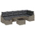 Garden Sofa Set 8 pcs Grey 55 x 62 x 69 cm Poly rattan