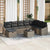 Garden Sofa Set 9 pcs Grey 55 x 62 x 69 cm Poly rattan