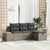 Garden Sofa Set 4 pcs Grey 55 x 62 x 69 cm Poly rattan