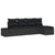 Garden Sofa Set 5 pcs Black 55 x 62 x 69 cm Poly rattan