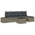 Garden Sofa Set 6 pcs Grey 55 x 62 x 69 cm Poly rattan