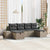 Garden Sofa Set 6 pcs Grey 55 x 62 x 69 cm Poly rattan