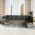 Garden Sofa Set 8 pcs Grey 55 x 62 x 69 cm Poly rattan